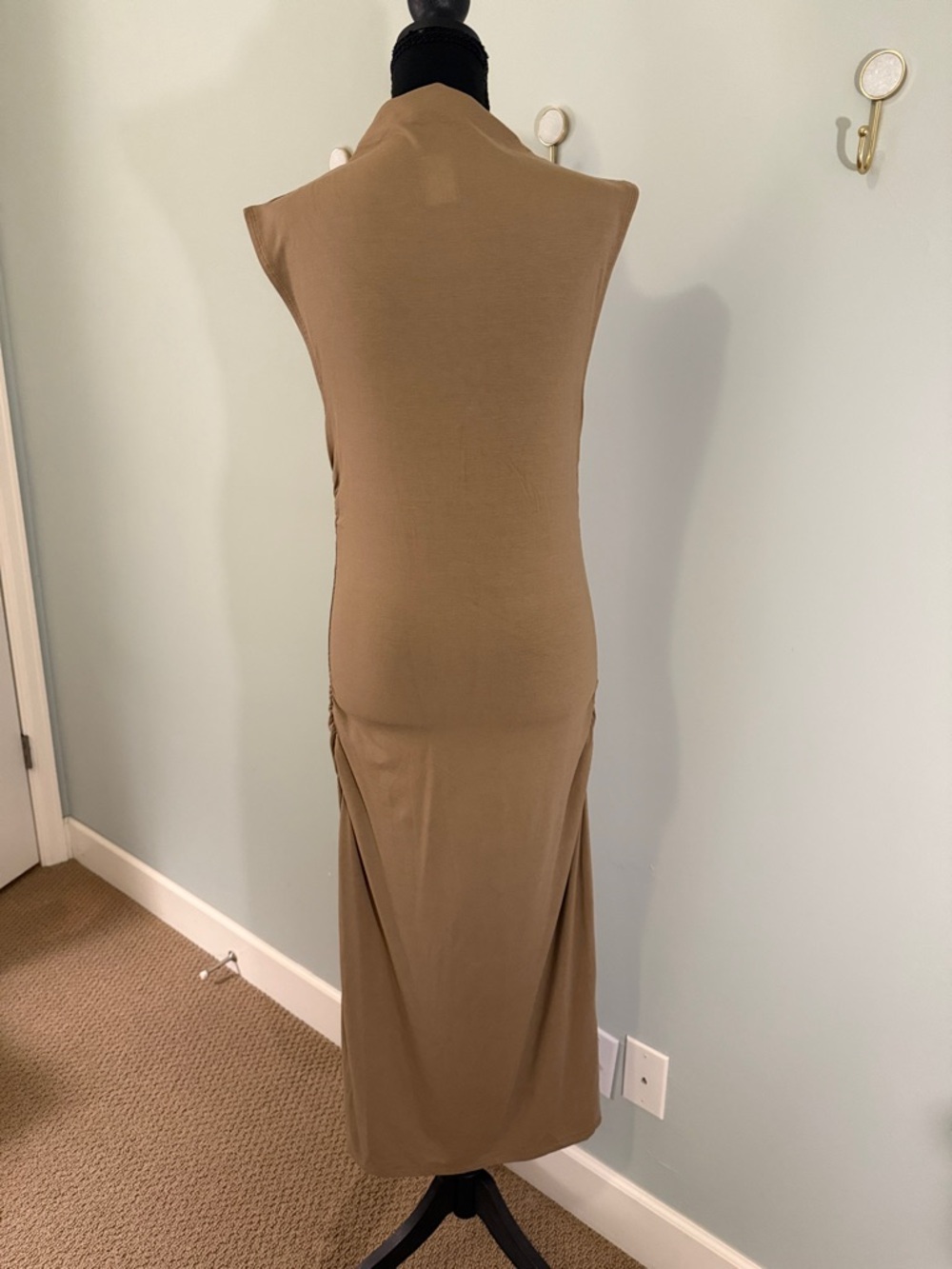 a new day Sleeveless Tan Maxi Dress with Side Slits - Picture 3 of 4